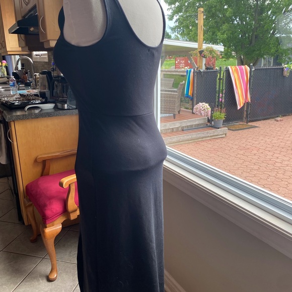 Nordstrom Black Maxi Sleeveless Scoop Neck Dress - Picture 3 of 5